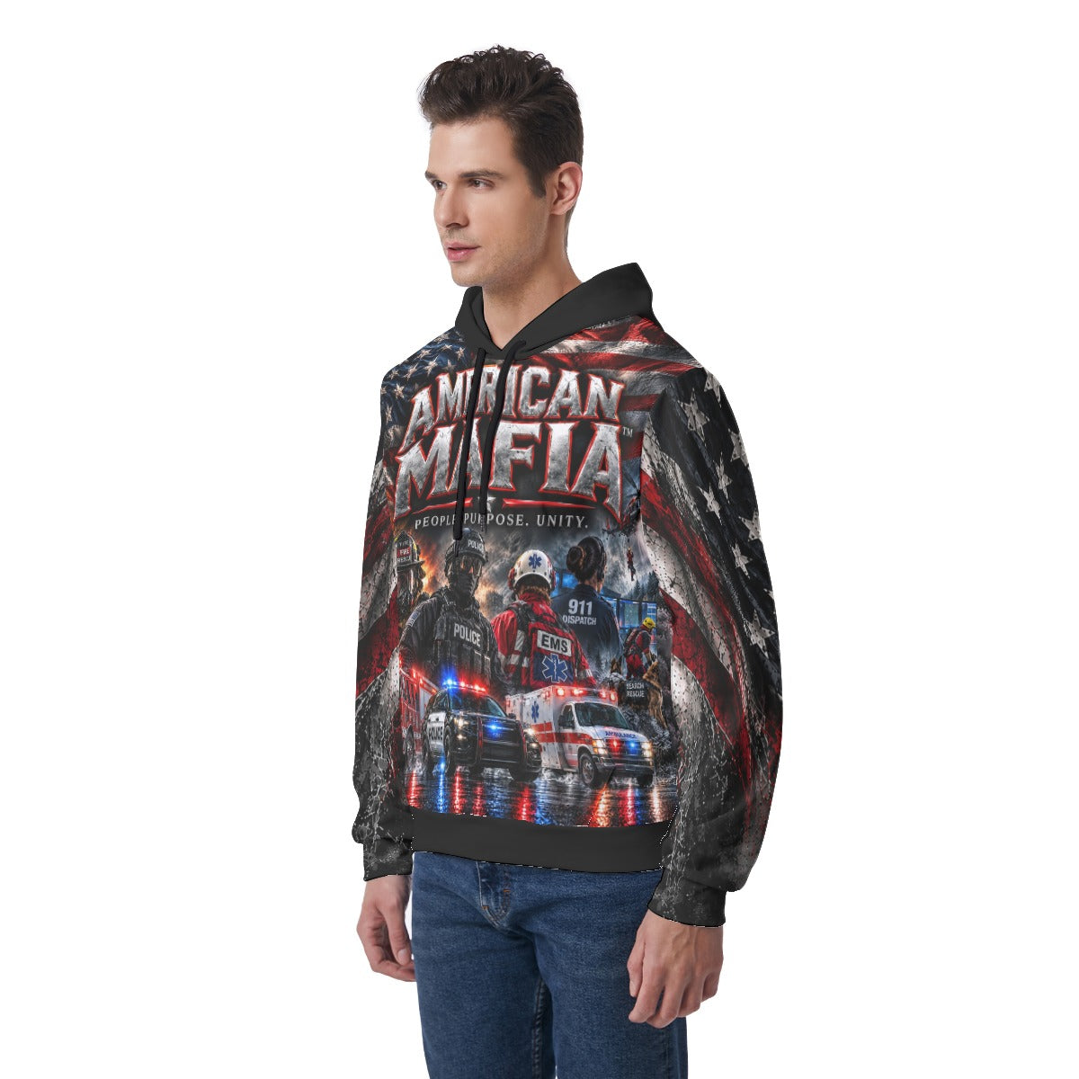 American Mafia™ Men's First Responder Fleece-Lined Hoodie — Limited Seasonal Edition