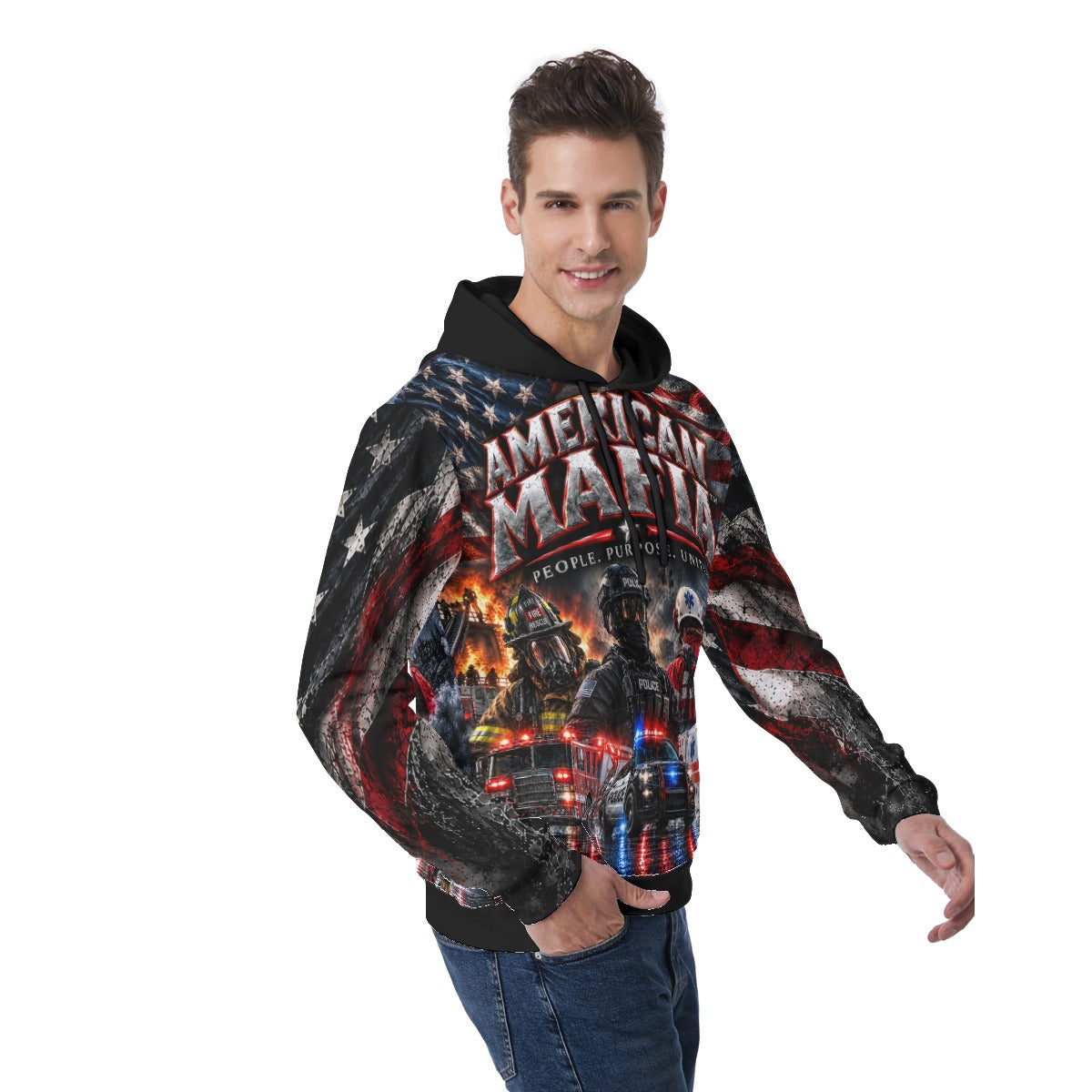 American Mafia™ Men's First Responder Fleece-Lined Hoodie — Limited Seasonal Edition