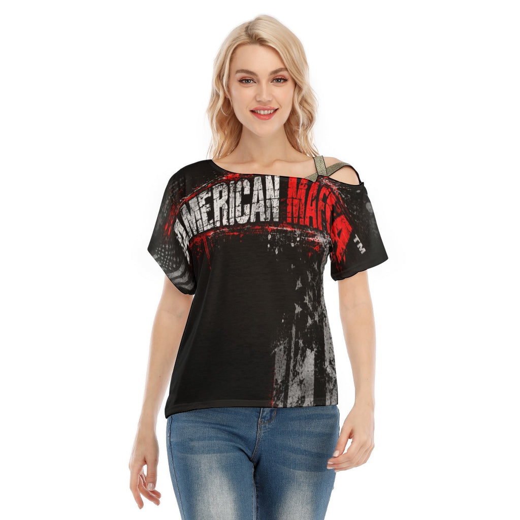 American Mafia™ Women's Signature Brand Elastic-Hem Tee