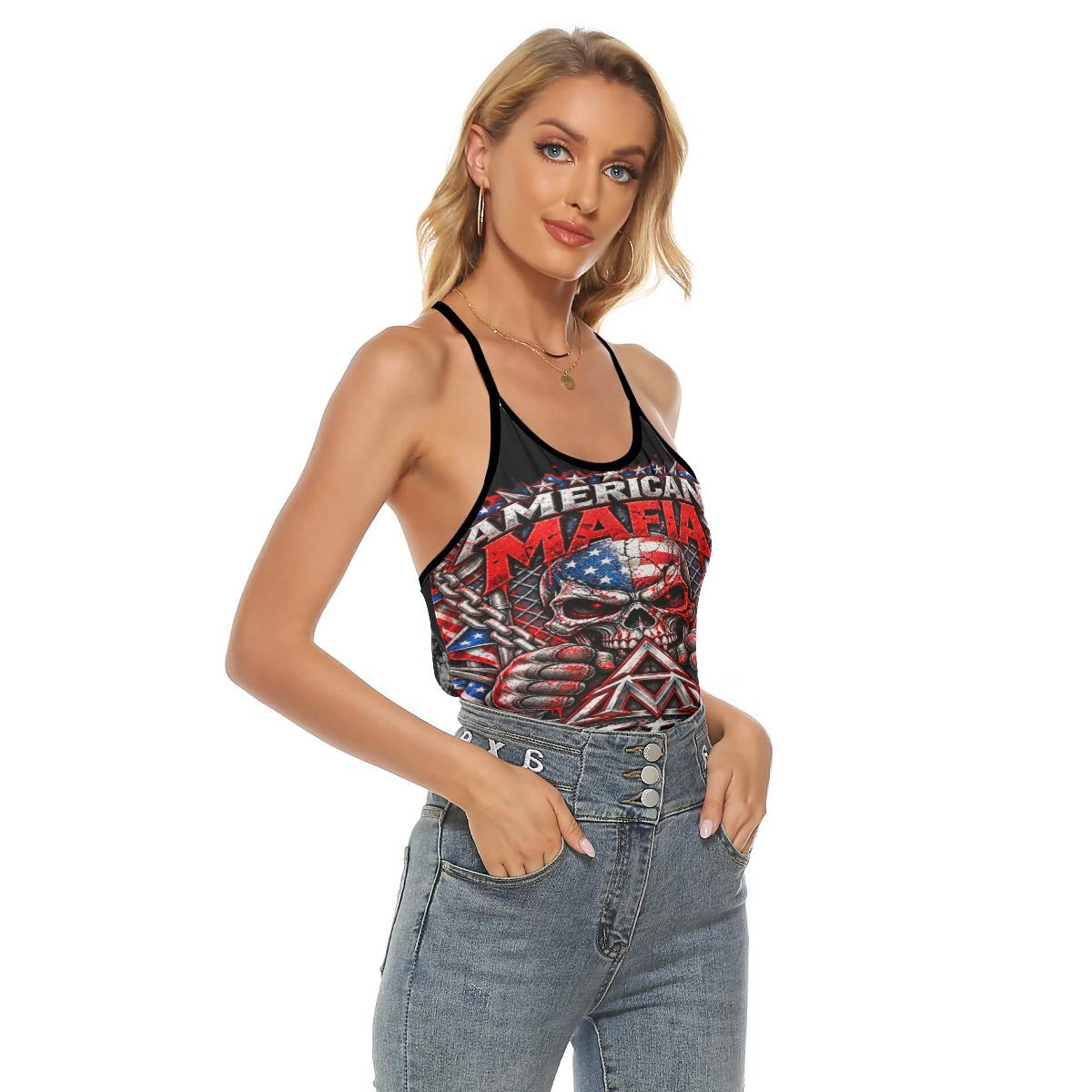 American Mafia™ Cage Fighter Criss-Cross Tank Top