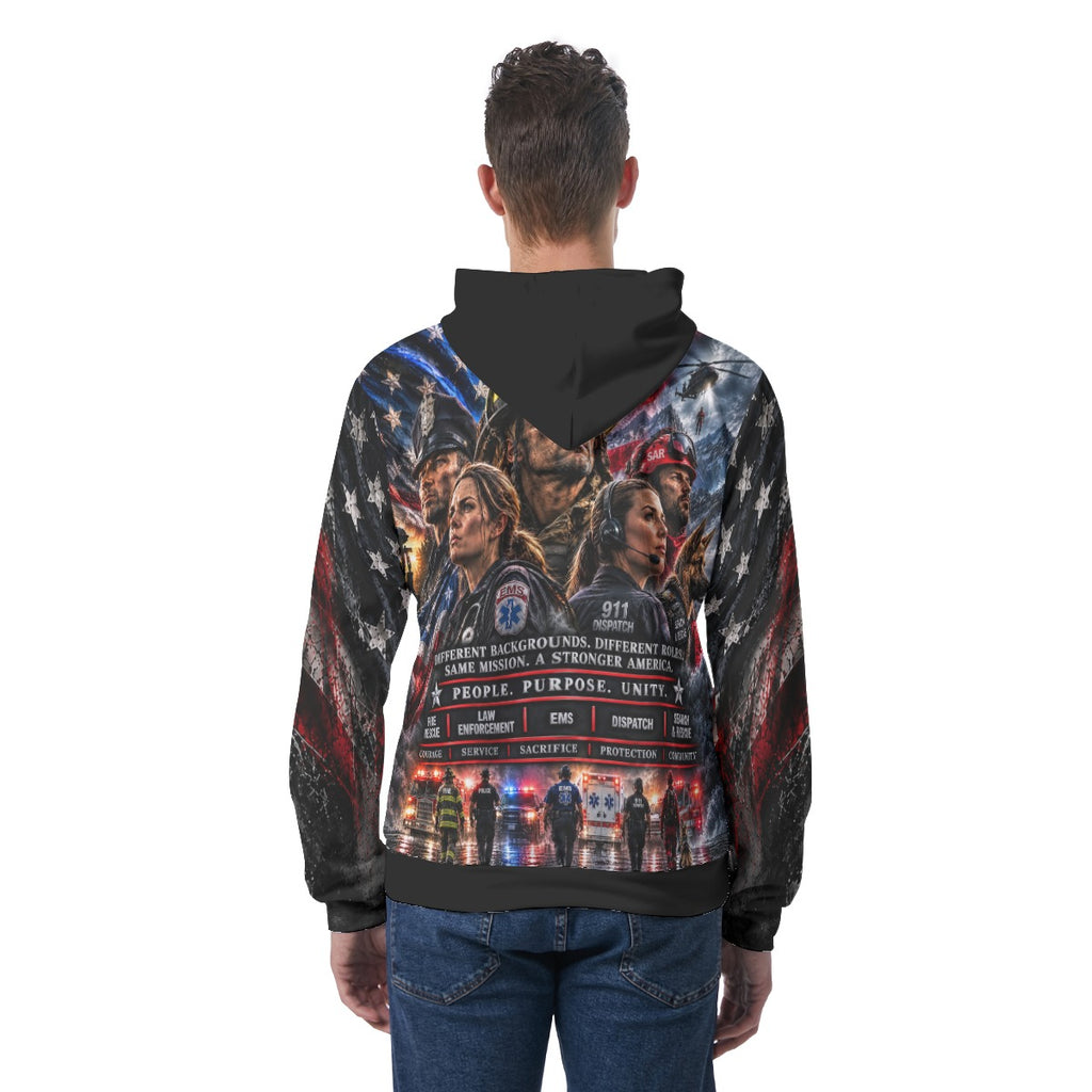American Mafia™ Men's First Responder Fleece-Lined Hoodie — Limited Seasonal Edition