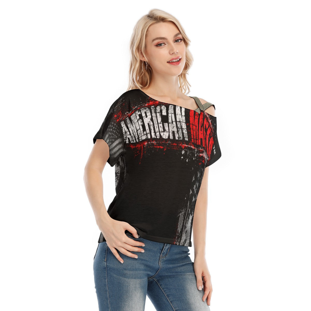 American Mafia™ Women's Signature Brand Elastic-Hem Tee