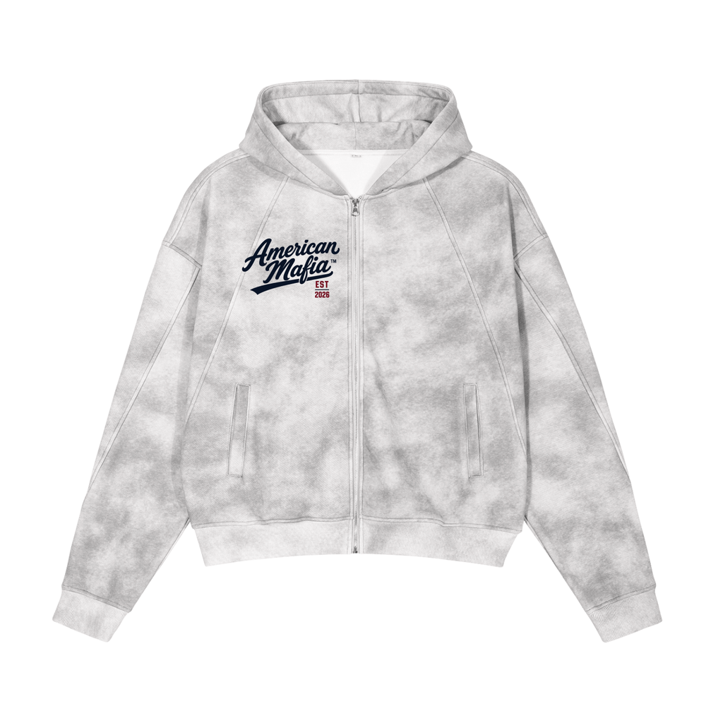American Mafia™ Original Script Brand Washed Zip Hoodie