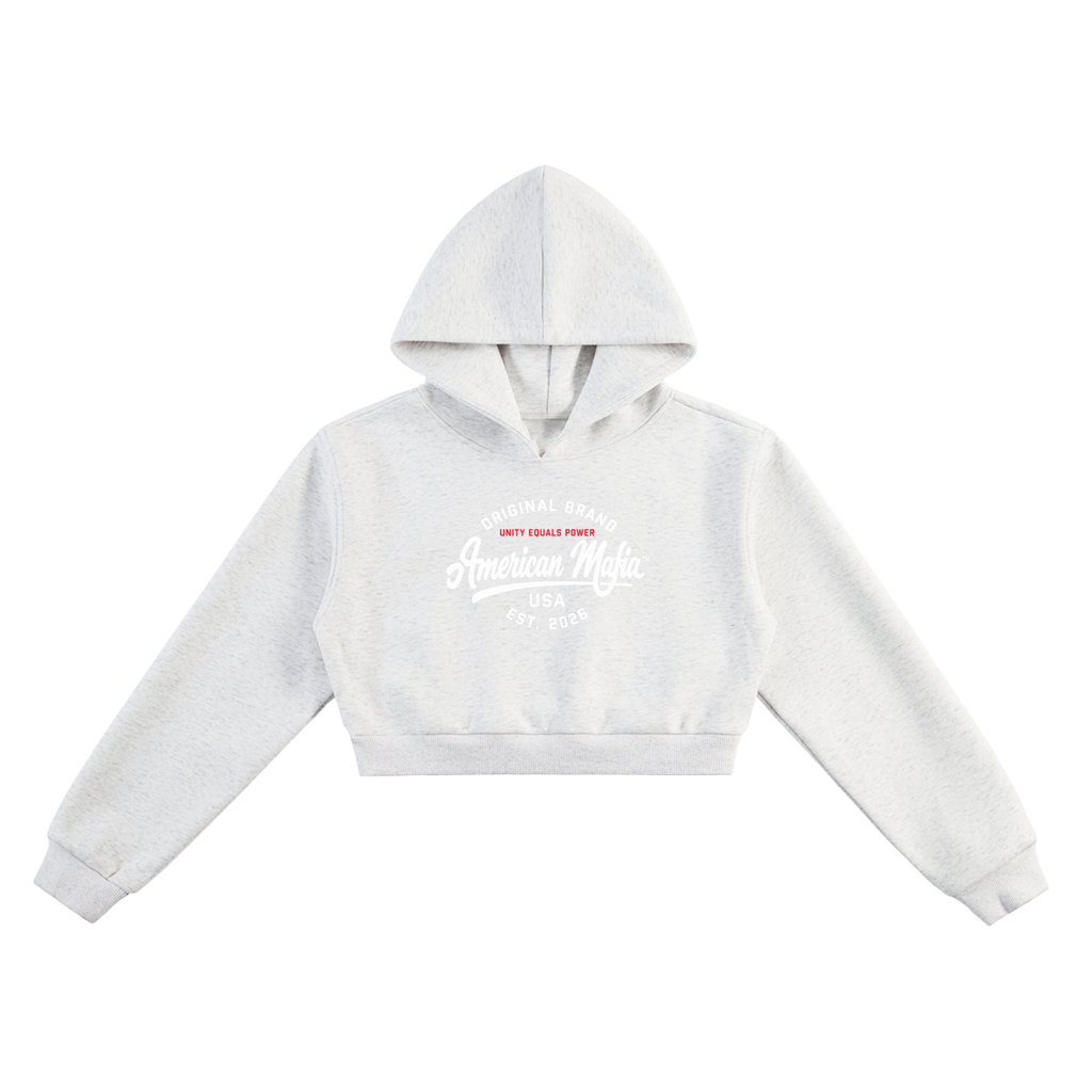 American Mafia™ Heritage Script Cropped Hoodie
