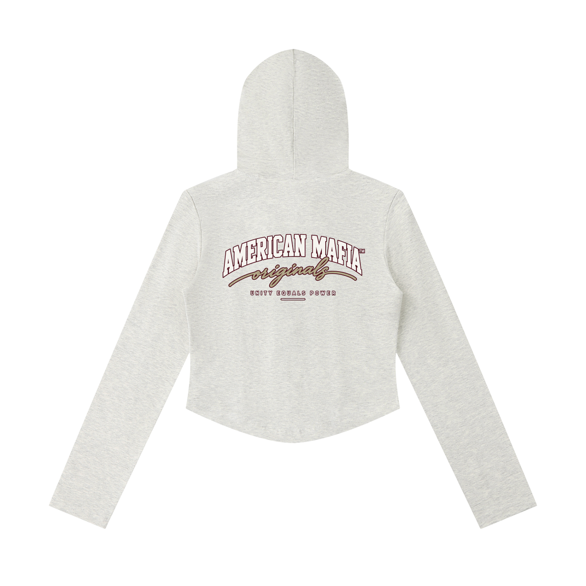 American Mafia™ Original Script Brand Cropped Zip Hoodie