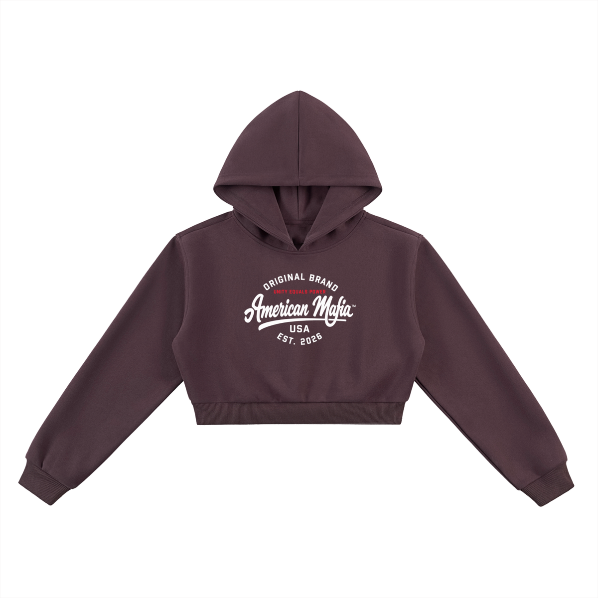 American Mafia™ Heritage Script Cropped Hoodie